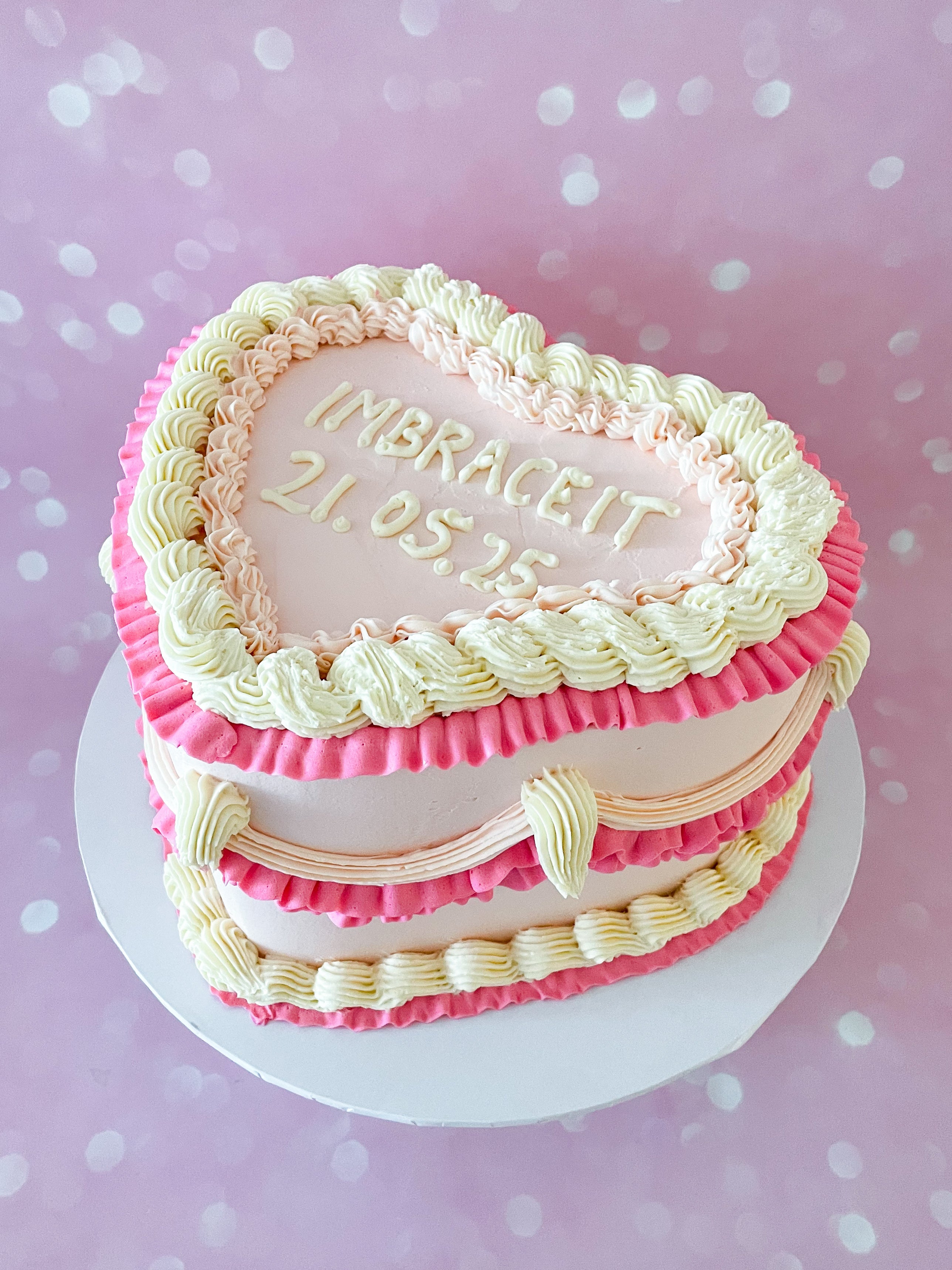Heart Message Cake | Frosting Cakery